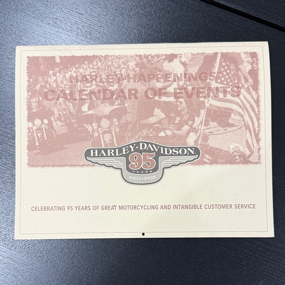 Harley-Davidson 95th Anniversary Calendar with Event Schedule